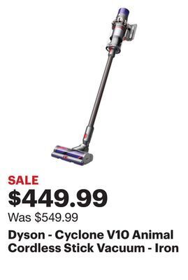 Best Buy Dyson - cyclone v10 animal cordless stick vacuum - iron offer