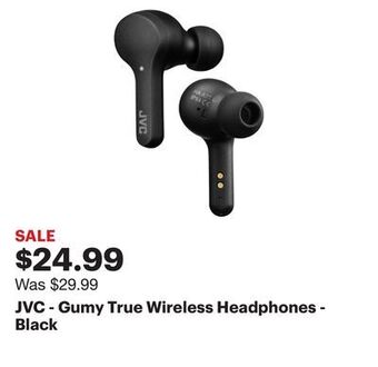 Best Buy Jvc - gumy true wireless headphones - black offer