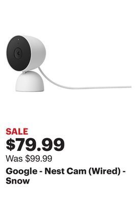 Best Buy Google - nest cam (wired) - snow offer
