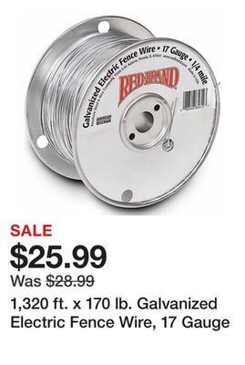 Tractor Supply Company 1,320 ft. x 170 lb. galvanized electric fence wire, 17 gauge offer