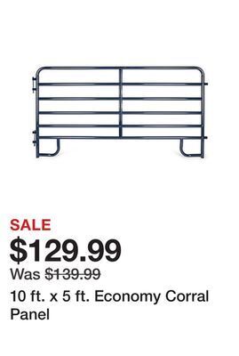 Tractor Supply Company 10 ft. x 5 ft. economy corral panel offer