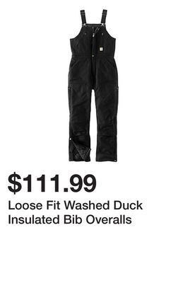 Tractor Supply Company Loose fit washed duck insulated bib overalls offer
