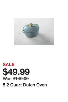 Belk 5.2 quart dutch oven offer