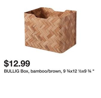 Ikea Bullig box, bamboo/brown, 9 ¾x12 ½x9 ¾ " offer