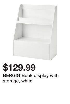 Ikea Bergig book display with storage, white offer