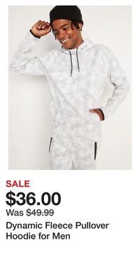Old Navy Dynamic fleece pullover hoodie for men offer