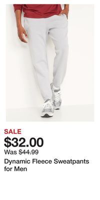 Old Navy Dynamic fleece sweatpants for men offer