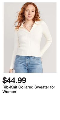 Old Navy Rib-knit collared sweater for women offer