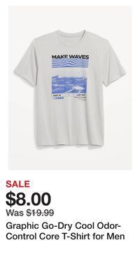 Old Navy Graphic go-dry cool odor-control core t-shirt for men offer