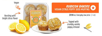 Sprouts Farmers Market Rubicon Bakers Vegan Citrus Poppy Seed Muffins offer