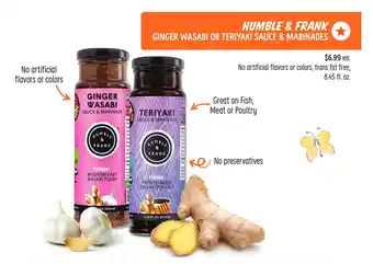 Sprouts Farmers Market Humble & Frank Ginger Wasabi or Teriyaki Sauce & Marinades 8.45 fl. oz. offer