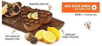 Sprouts Farmers Market Wild Black Garlic Ahi Tuna Ateak offer