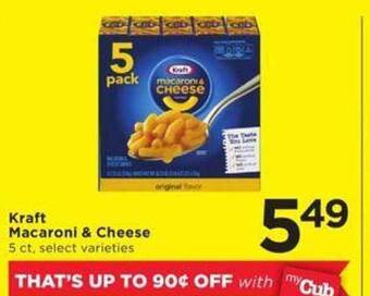 Cub Foods Kraft macaroni & cheese offer