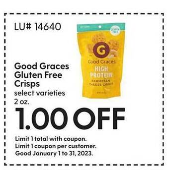 Hy-Vee Good graces gluten free crisps offer