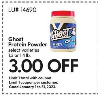 Hy-Vee Ghost protein powder offer