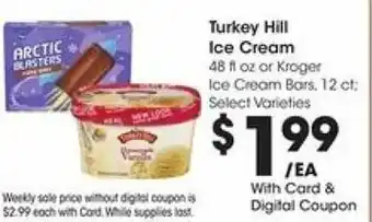Kroger Turkey Hill Ice Cream 48 oz offer