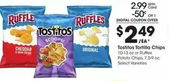 Kroger Tostitos Tortilla Chips 10-13 oz offer