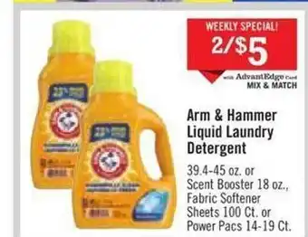 Price Chopper Arm & hammer liquid laundry detergent offer