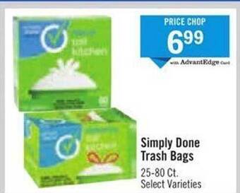 Price Chopper Simply done trash bags offer