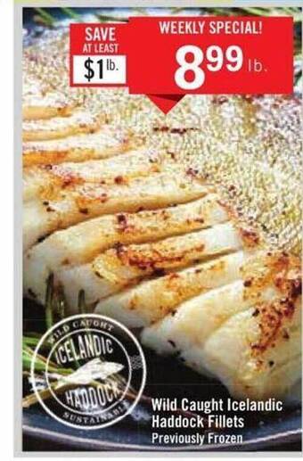 Price Chopper Wild caught icelandic haddock fillets offer
