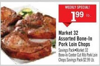 Price Chopper Market 32 assorted bone-in pork loin chops offer