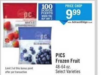 Price Chopper Pics frozen fruit offer
