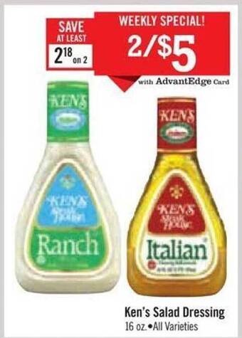 Price Chopper Ken's salad dressing offer