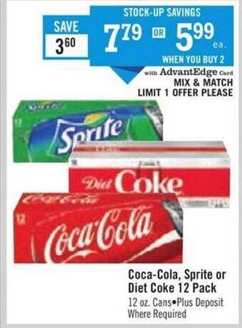 Price Chopper Coca-cola, sprite or diet coke offer