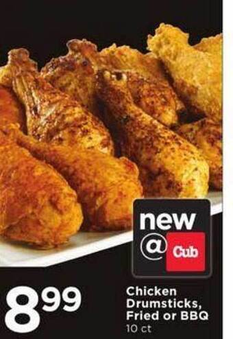 Cub Foods Chicken drumsticks, fried or bbq offer