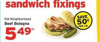 Hannaford Beef bologna offer