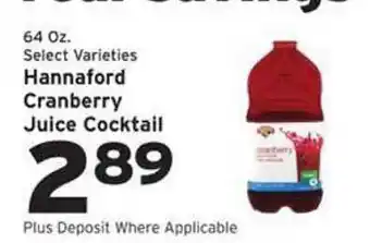 Hannaford Hannaford cranberry juice cocktail offer