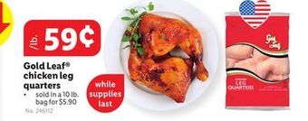 Lidl Gold leaf® chicken leg quarters offer