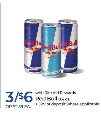 Rite Aid Red bull offer