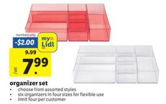 Lidl Organizer set offer
