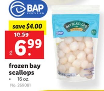 Lidl Frozen bay scallops offer