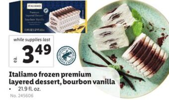 Lidl Italiamo frozen premium layered dessert, bourbon vanilla offer
