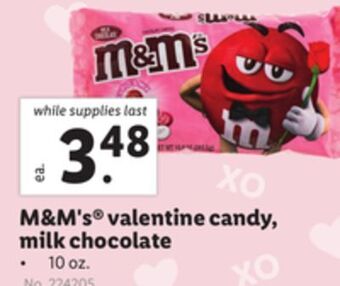 Lidl M&m's® valentine candy, milk chocolate offer