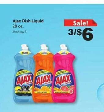 Family Dollar Ajax dish liquid offer