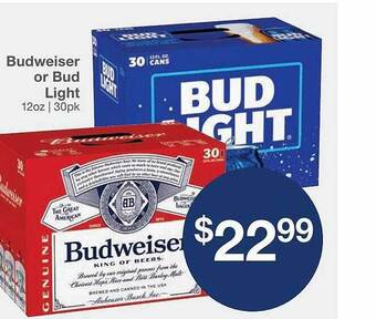Kinney Drugs Budweiser or bud light offer