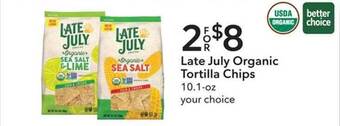 Publix Late july organic tortilla chips offer