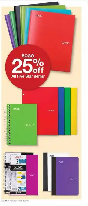 Target Five star items offer