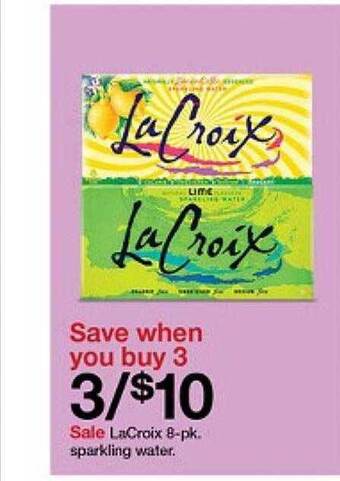 Target Lacroix sparkling water offer