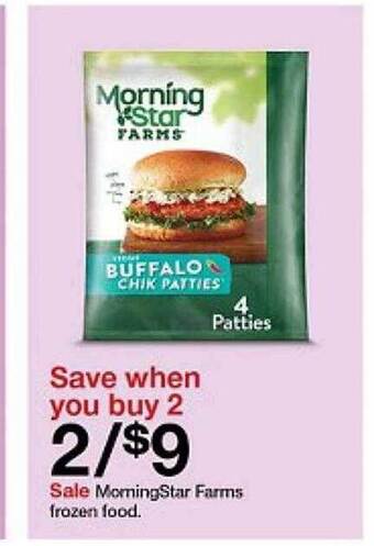 Target Morningstar farms frozen food offer