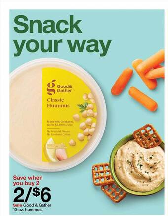 Target Good & gather hummus offer