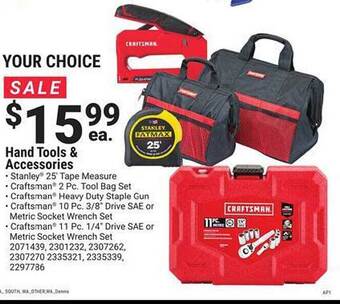Ace Hardware Craftsman hand tools & accessories offer
