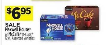Dollar General Maxwell house or mccafé k-cups offer