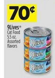 Dollar General 9lives cat food offer