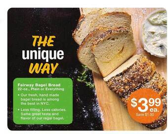 Fairway Store Market Fairway bagel bread offer