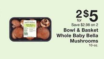 Fairway Store Market Bowl & basket whole baby bella mushrooms offer
