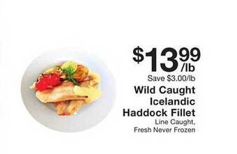 Fairway Store Market Wild caught icelandic haddock fillet offer